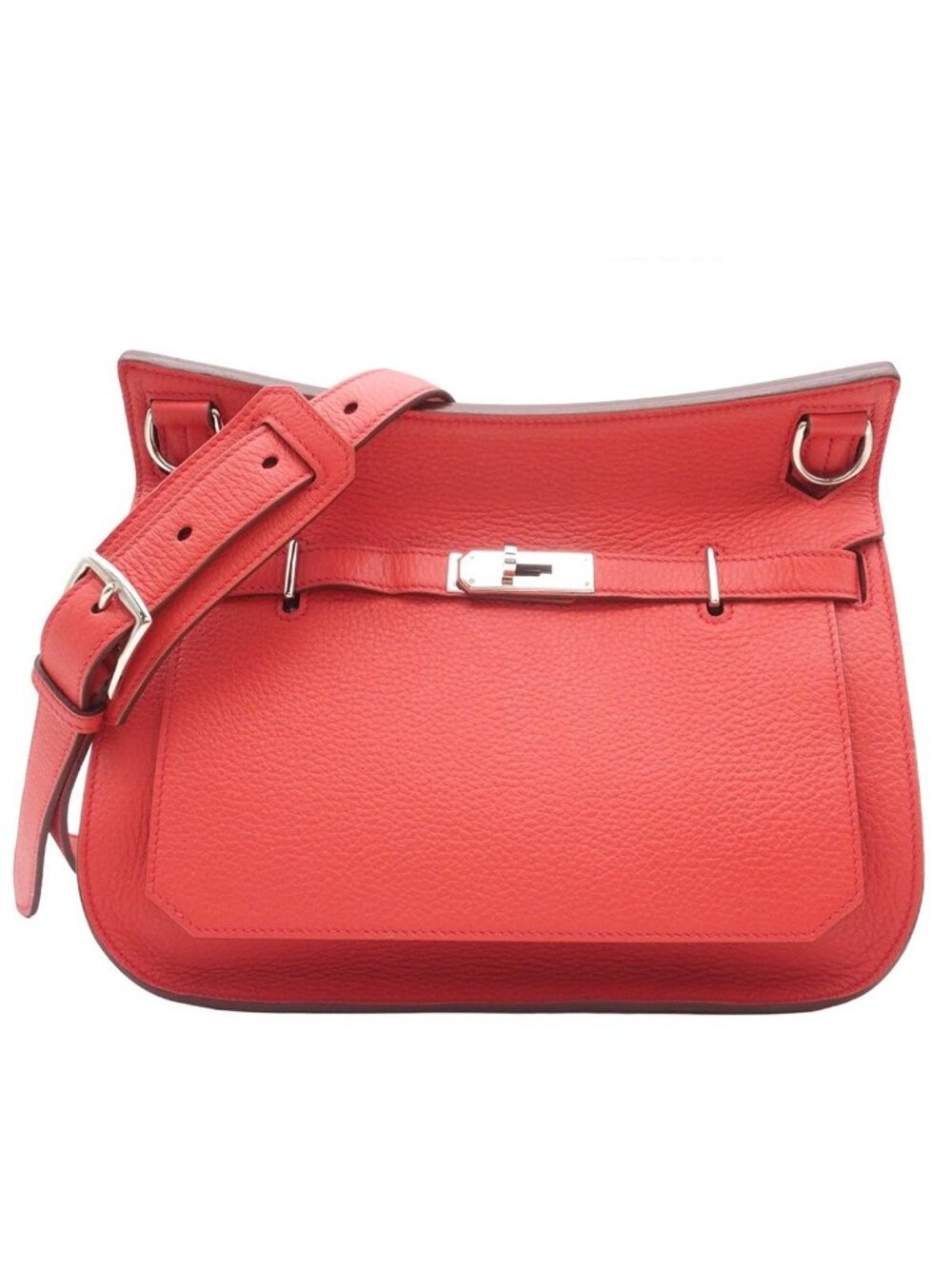 Hermes Jypsiere 28 Bougainvillea Silver Taurillon Clemence Shoulder Bag